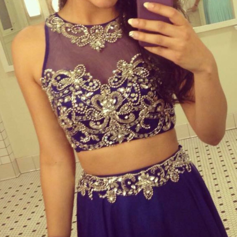 Royal blue prom dress